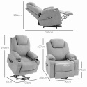 Fotel wypoczynkowy elektryczny masujący z funkcją podnoszenia dla seniorów