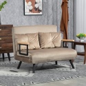 Kanapa Dwuosobowa Rozkładana Łóżko 73x102 cm Sofa Beżowa