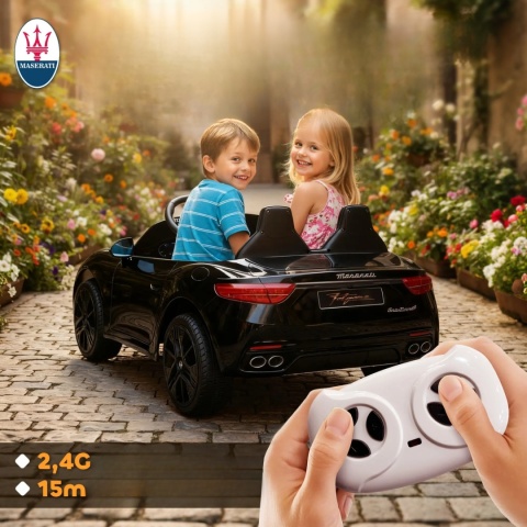 Samochód elektryczny dla dzieci 2-osobowy MASERATI Czarny 12V