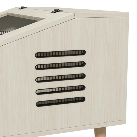 Domek dla żółwi drewniany Terrarium 91x60,5x32 cm Wybieg Otwierany Dach