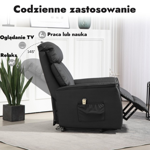 Fotel podnoszony elektryczny rozkładany telewizyjny wypoczynkowy