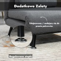 Fotel rozkładany z funkcją spania regulowany łóżko wypoczynkowy leżanka