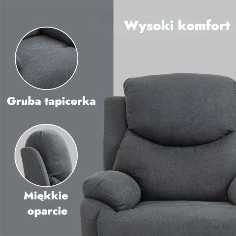 Fotel rozkładany z podnóżkiem wypoczynkowy telewizyjny relaksacyjny