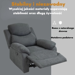 Fotel rozkładany z podnóżkiem wypoczynkowy telewizyjny relaksacyjny