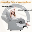 Fotel rozkładany z podnóżkiem wypoczynkowy telewizyjny