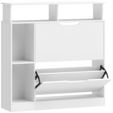 Szafka na buty Uchylna na 12 par Biała 89x25x92 cm Komoda Półka