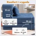 Sofa rozkładana leżanka kanapa materac łóżko dla gości