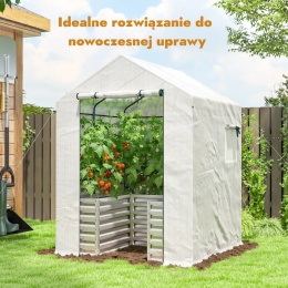 Tunel foliowy szklarnia z podwyższoną grządką netalowa donica na sadzonki