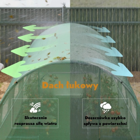 Tunel ogrodowy szklarnia foliak zielony 2 na 3 m 2x3