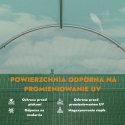 Tunel ogrodowy szklarnia foliak zielony 2 na 3 m 2x3