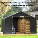 Tunel szopka ogrodowa wiata namiot garaż ciemnoszry