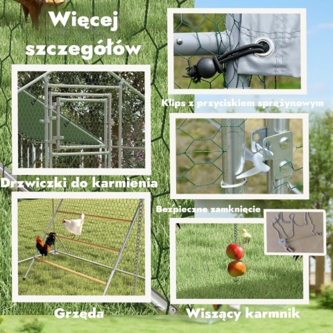Wybieg dla kur zagroda kurnik klatka ogrodzenie dla kaczek małych zwierząt