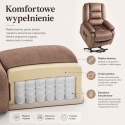 Fotel podnoszony regulowany elektryczny rozkładany geriatryczny telewizyjny wypoczynkowy
