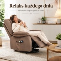 Fotel podnoszony regulowany elektryczny rozkładany geriatryczny telewizyjny wypoczynkowy