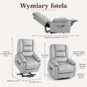 Fotel podnoszony regulowany elektryczny rozkładany geriatryczny telewizyjny wypoczynkowy