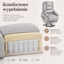 Fotel podnoszony regulowany elektryczny rozkładany geriatryczny telewizyjny wypoczynkowy
