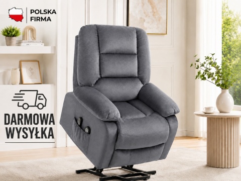 Fotel podnoszony regulowany elektryczny rozkładany geriatryczny telewizyjny wypoczynkowy