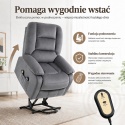 Fotel podnoszony regulowany elektryczny rozkładany geriatryczny telewizyjny wypoczynkowy