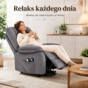 Fotel podnoszony regulowany elektryczny rozkładany geriatryczny telewizyjny wypoczynkowy