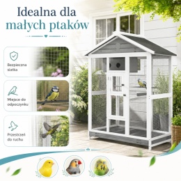 Klatka dla ptaków Drewniana Woliera dla papug domek