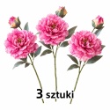 Piwonie Sztuczne Kwiaty Realistyczne Duże 3 sztuki Różowe