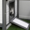 Klatka dla kur 196 x 76 x 97 cm Domek Wybieg Drewniana