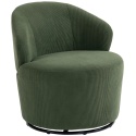 Fotel obrotowy Zielony Telewizyjny Sztruksowy 73,5x74,5x77 cm