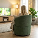 Fotel obrotowy Zielony Telewizyjny Sztruksowy 73,5x74,5x77 cm