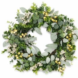 Wianek dekoracyjny 45cm na drzwi ścianę Zielony BOHO PRZEŚLICZNY