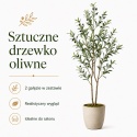 Sztuczne Drzewko oliwne Zestaw 2 szt Gałęzi 102cm REALISTYCZNE Sztuczna roślina