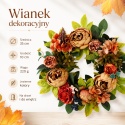 Wieniec Wianek z piwonii z sztucznych kwiatów 35cm Gęsty Realistyczny Piwonie