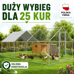 Wybieg dla kur kurnik 3x6 m klatka ogrodzenie dla kurczaków kaczek małych zwierząt